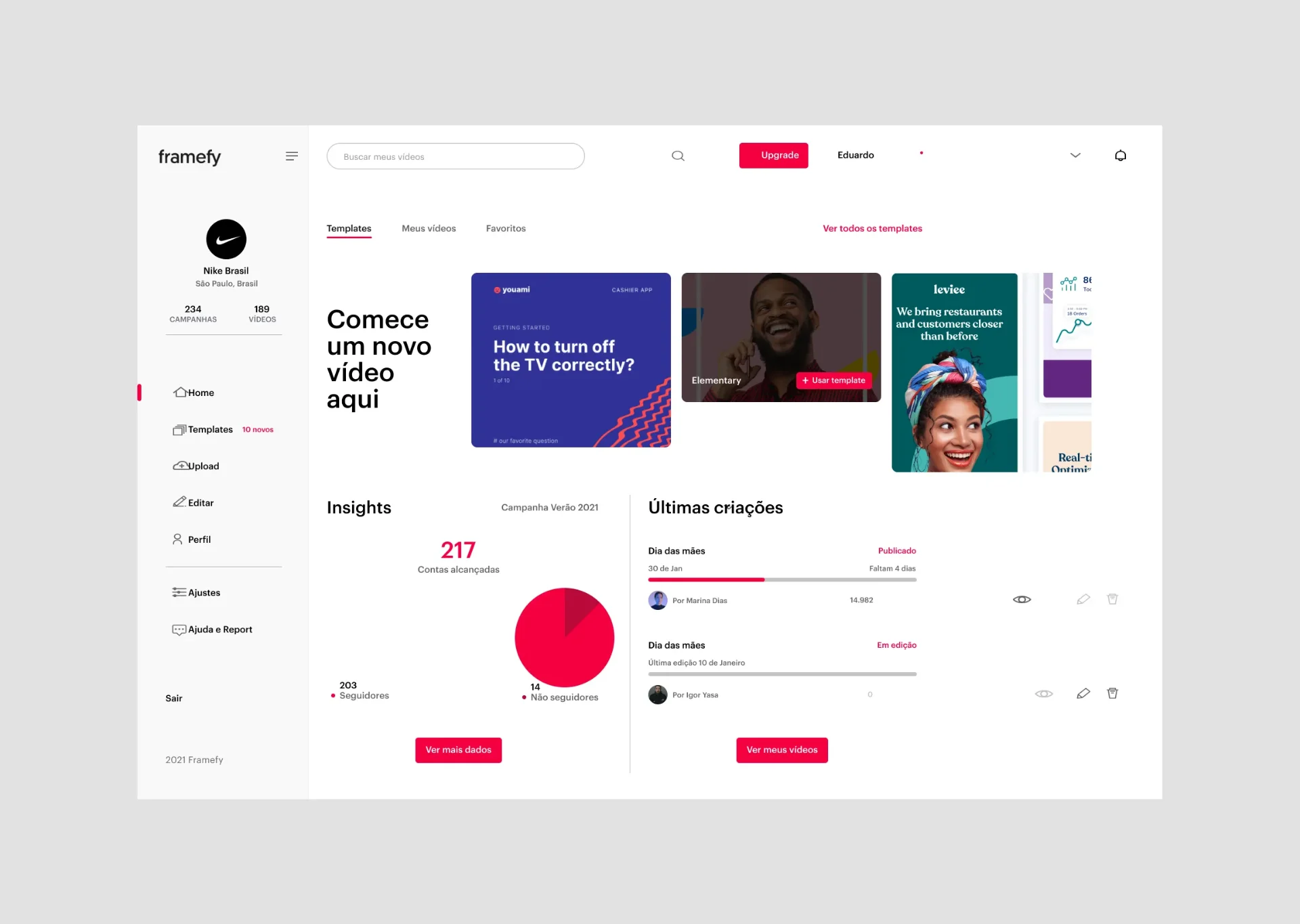 Framefy — SaaS / Dashboard
