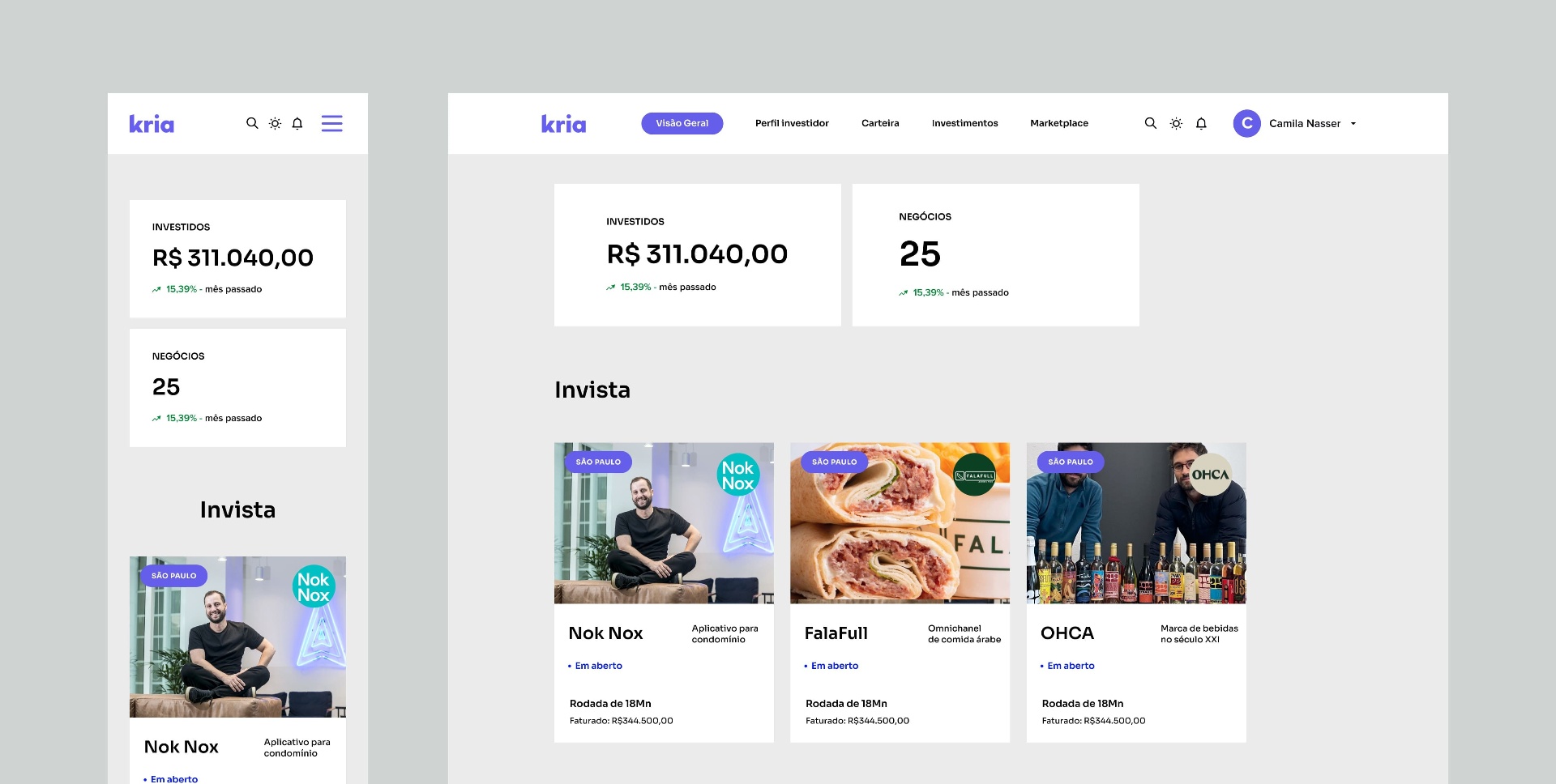 Kria — Sistema / Dashboard